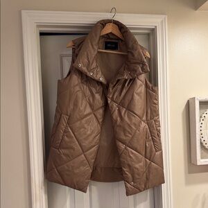 Deluc Women's Gold/Tan Long Quilted Vest